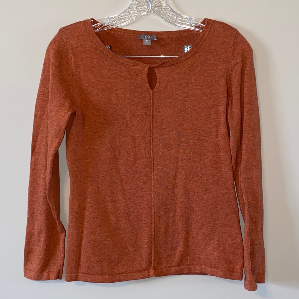 J. Jill Burnt Orange Trendy Long Sleeve Top